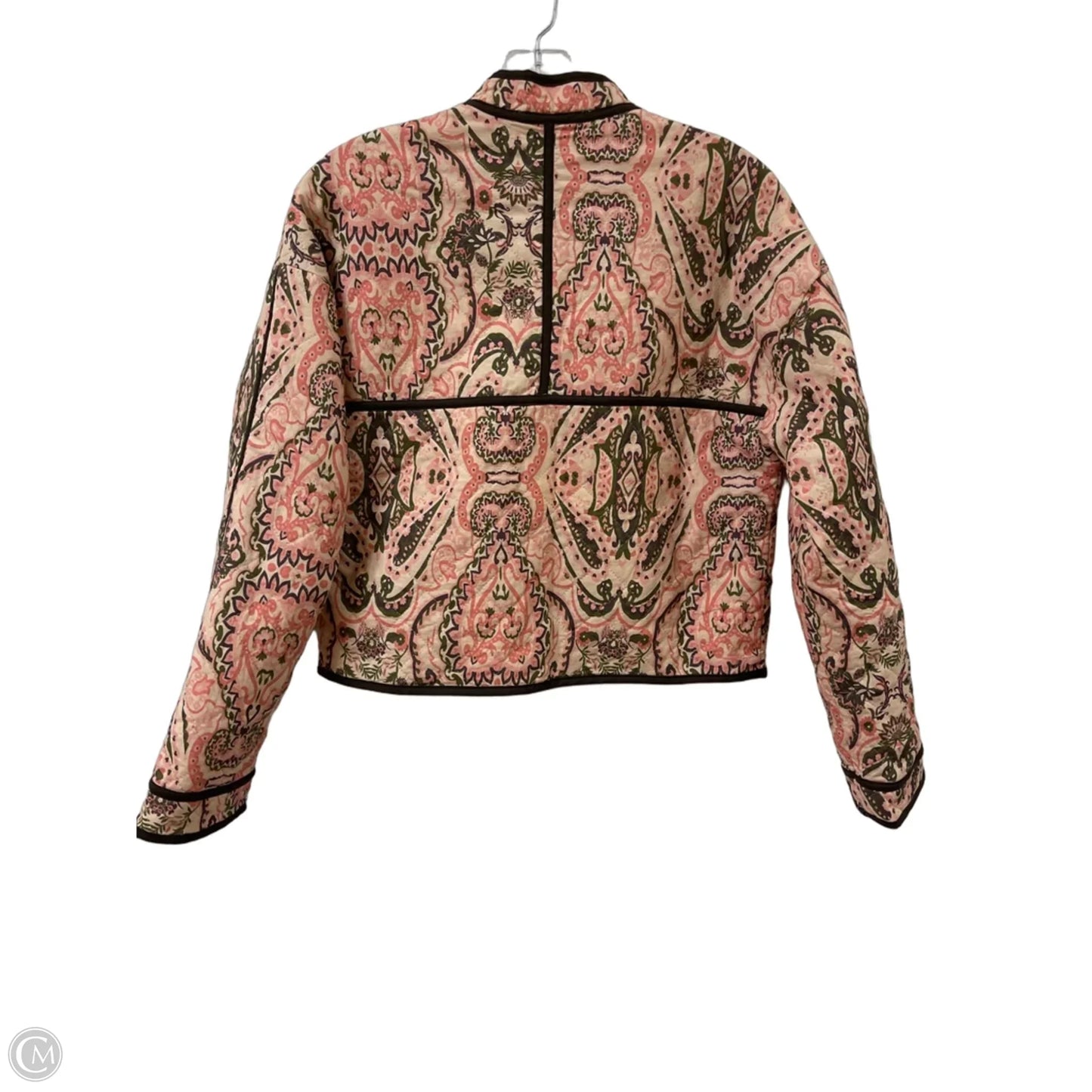 Jacket Moto By Clothes Mentor In Pink, Size: S