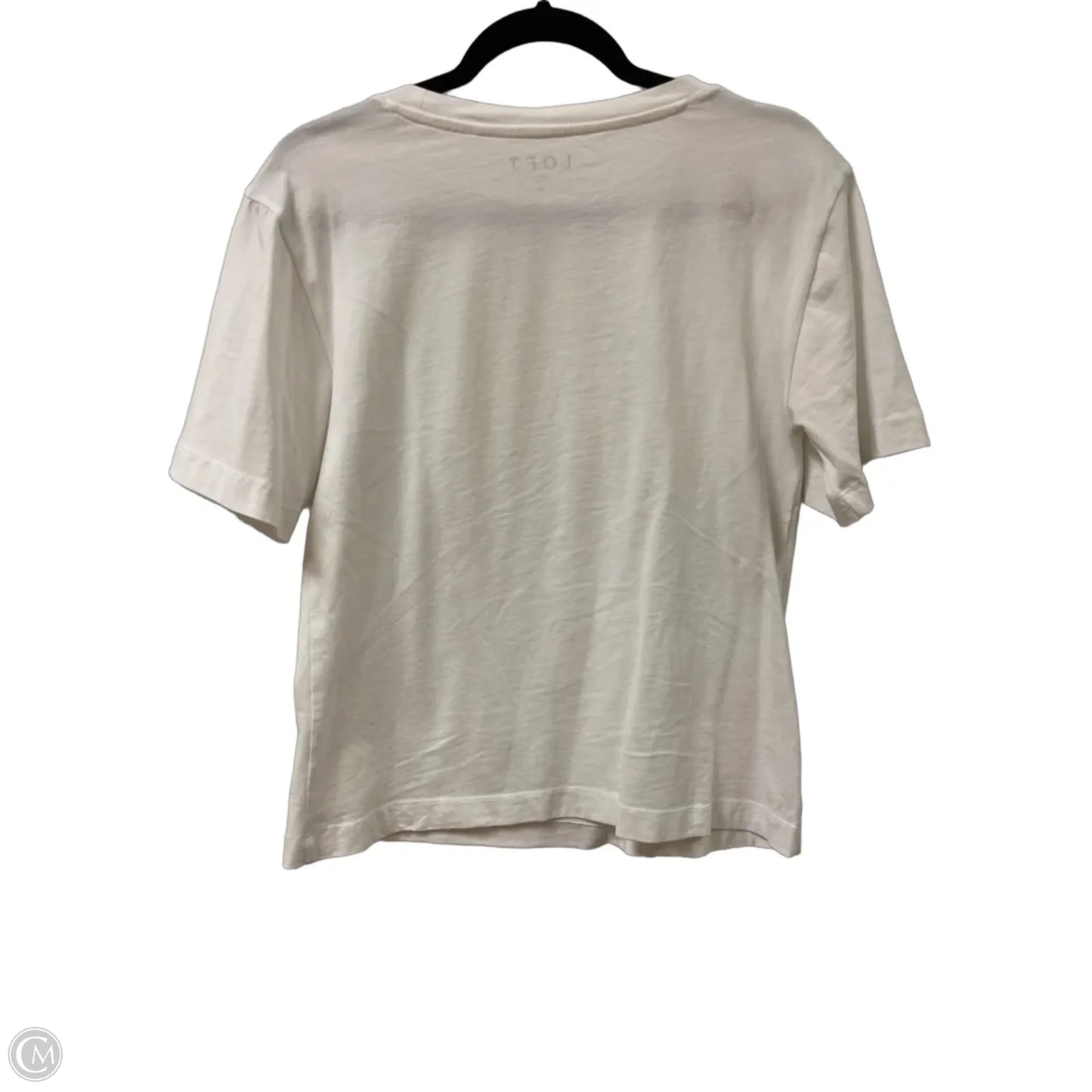 Top Short Sleeve By Loft In White, Size: M