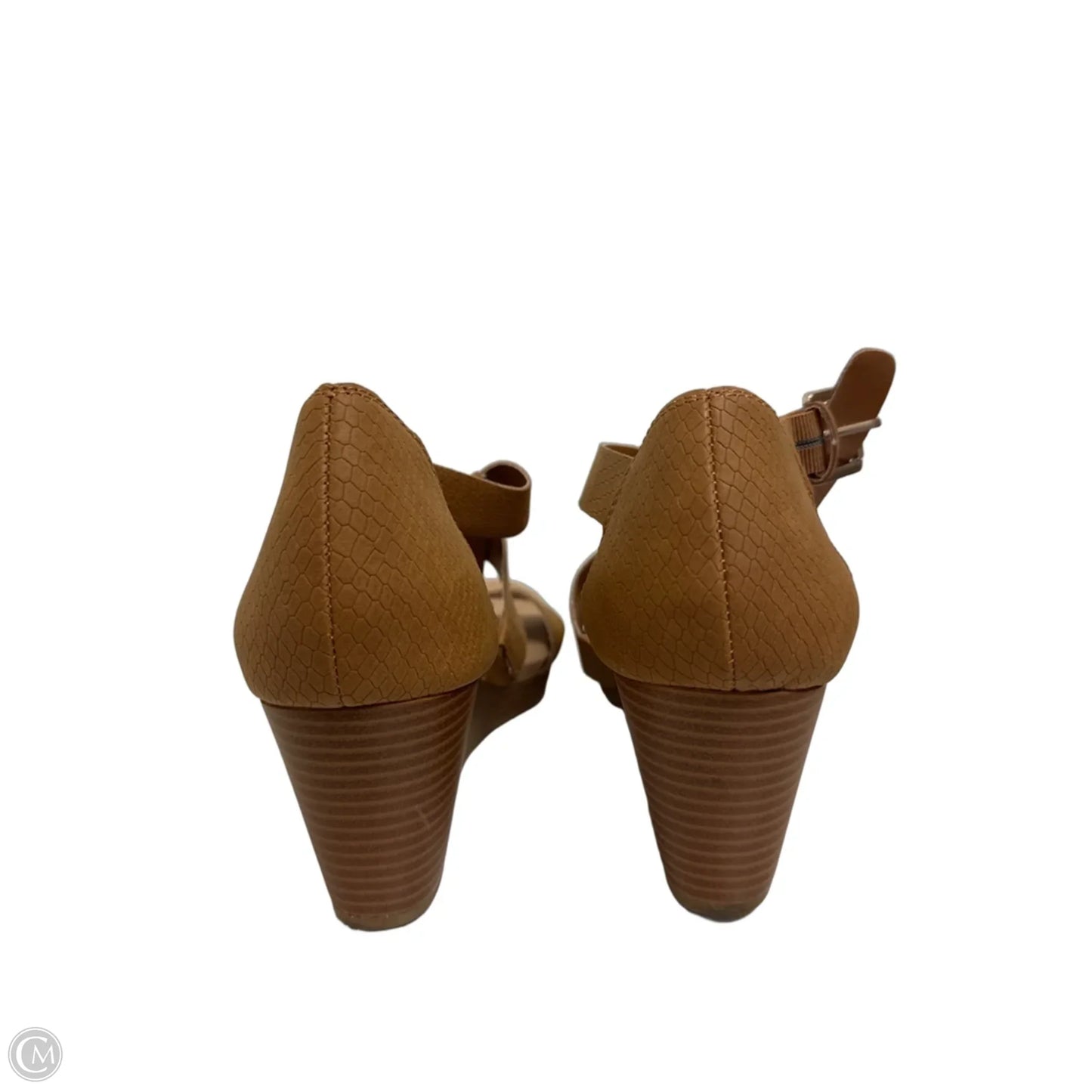Sandals Heels Wedge By Dr Scholls In Brown, Size: 10