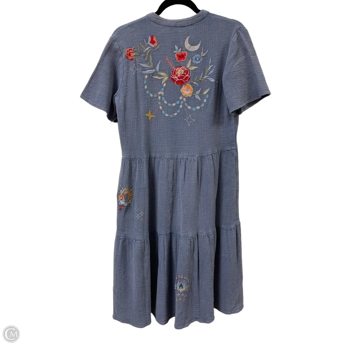 Dress Casual Midi By Cma In Blue, Size: S