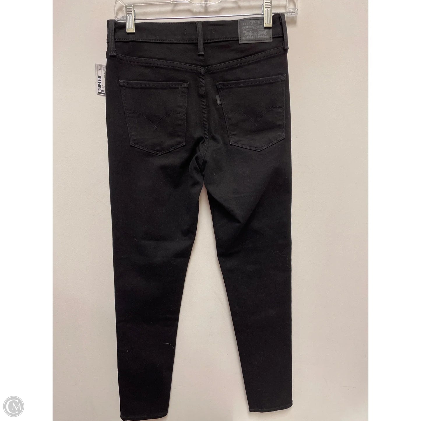 Jeans Skinny By Levis In Black, Size: 2