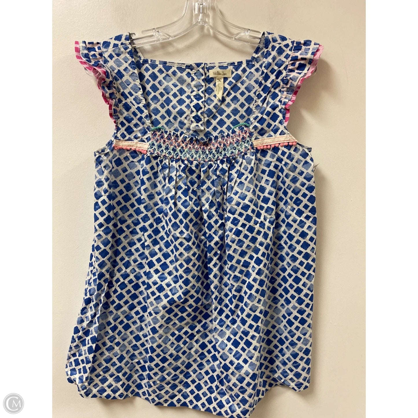 Top Short Sleeve By Matilda Jane In Blue, Size: M