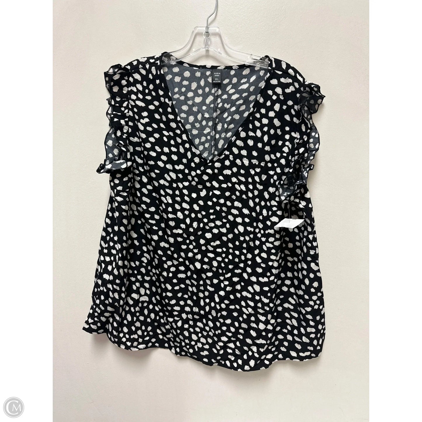 Top Sleeveless By Shein In Black, Size: 2x