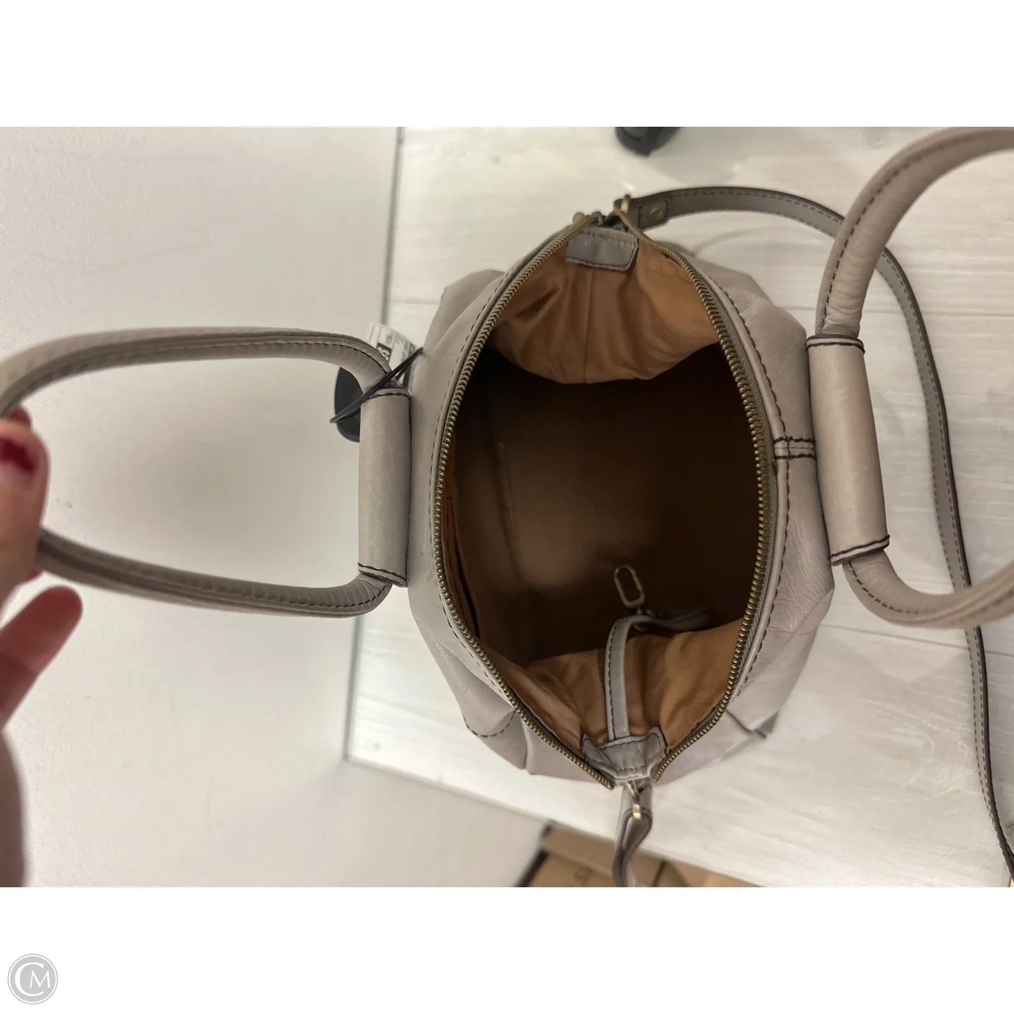 Handbag Leather By Hobo Intl, Size: Medium