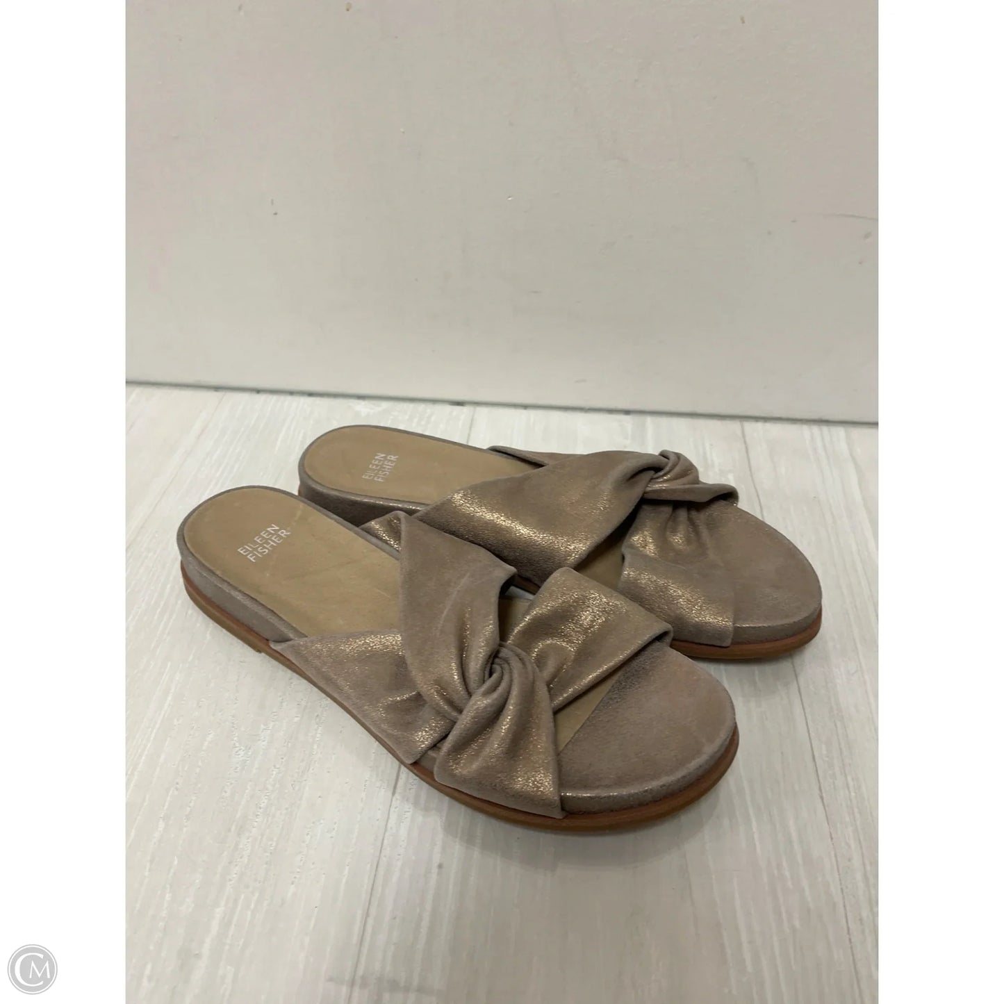 Sandals Flats By Eileen Fisher In Gold, Size: 10