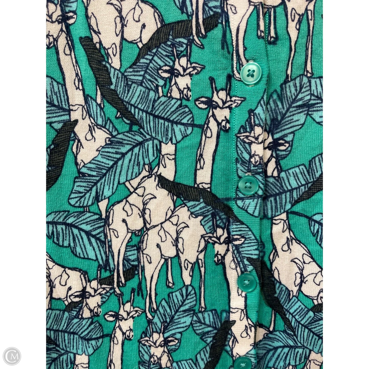 Sweater Cardigan By Talbots In Blue & Green, Size: 3x