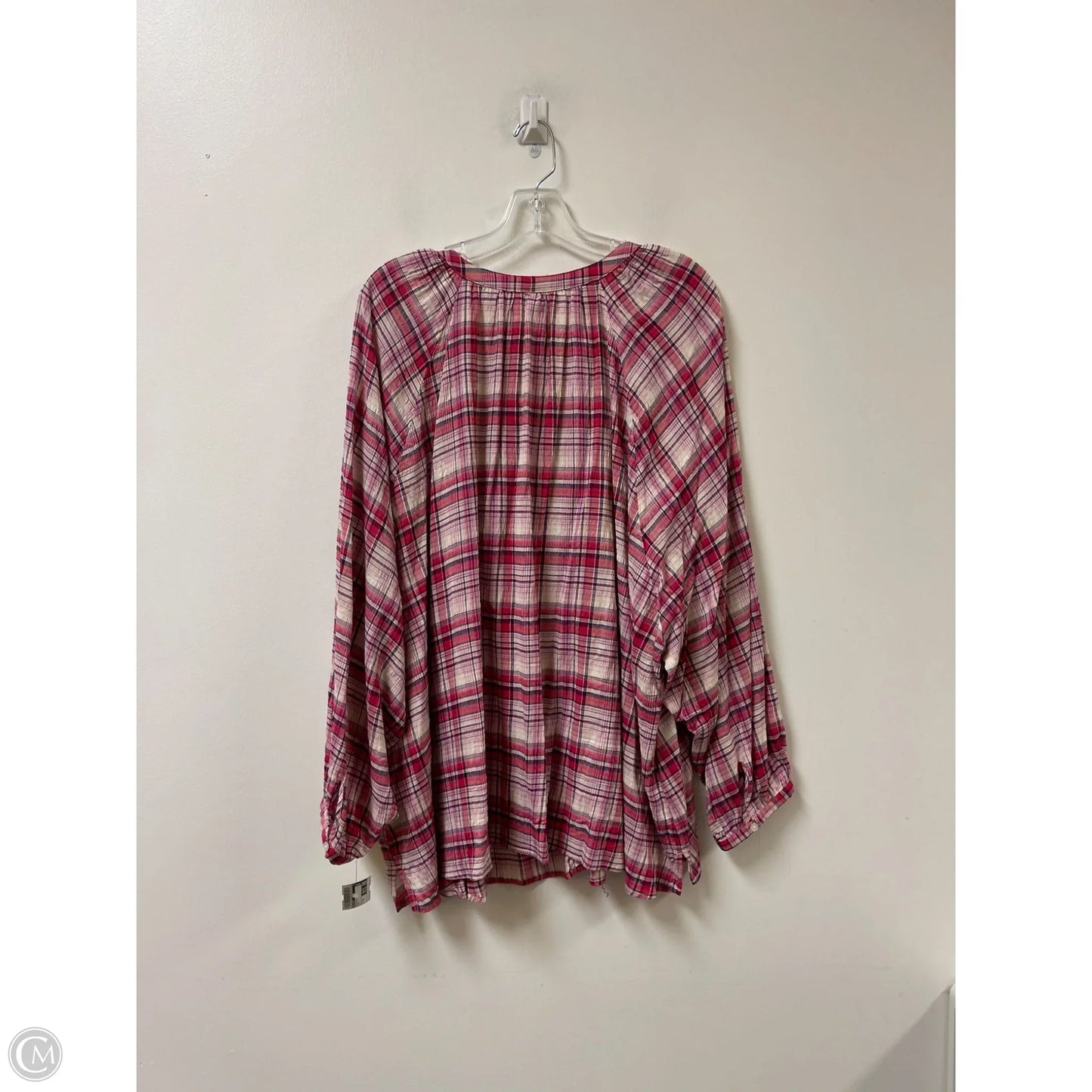 Blouse Long Sleeve By Old Navy In Pink, Size: 4x