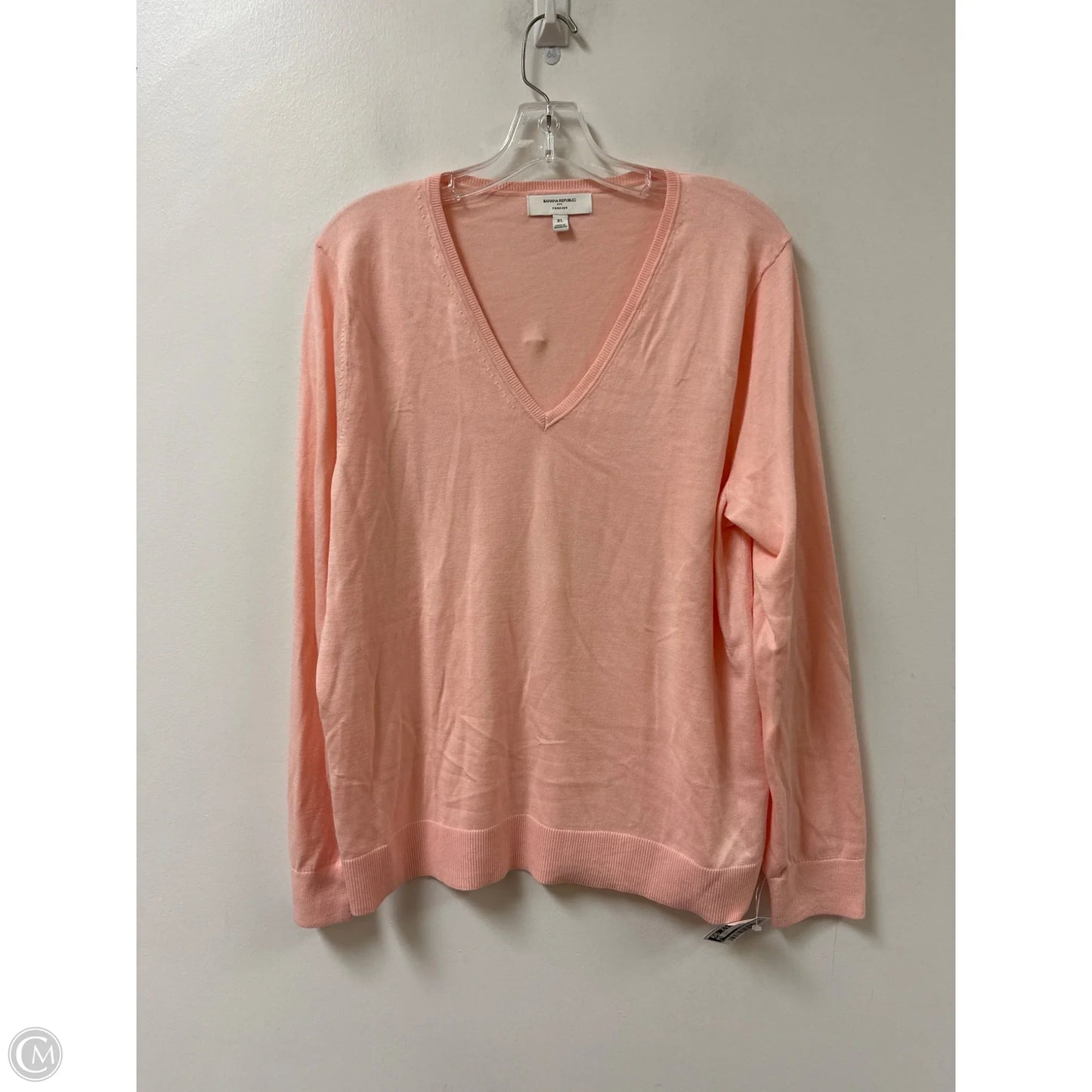Top Long Sleeve By Banana Republic In Pink, Size: Xl