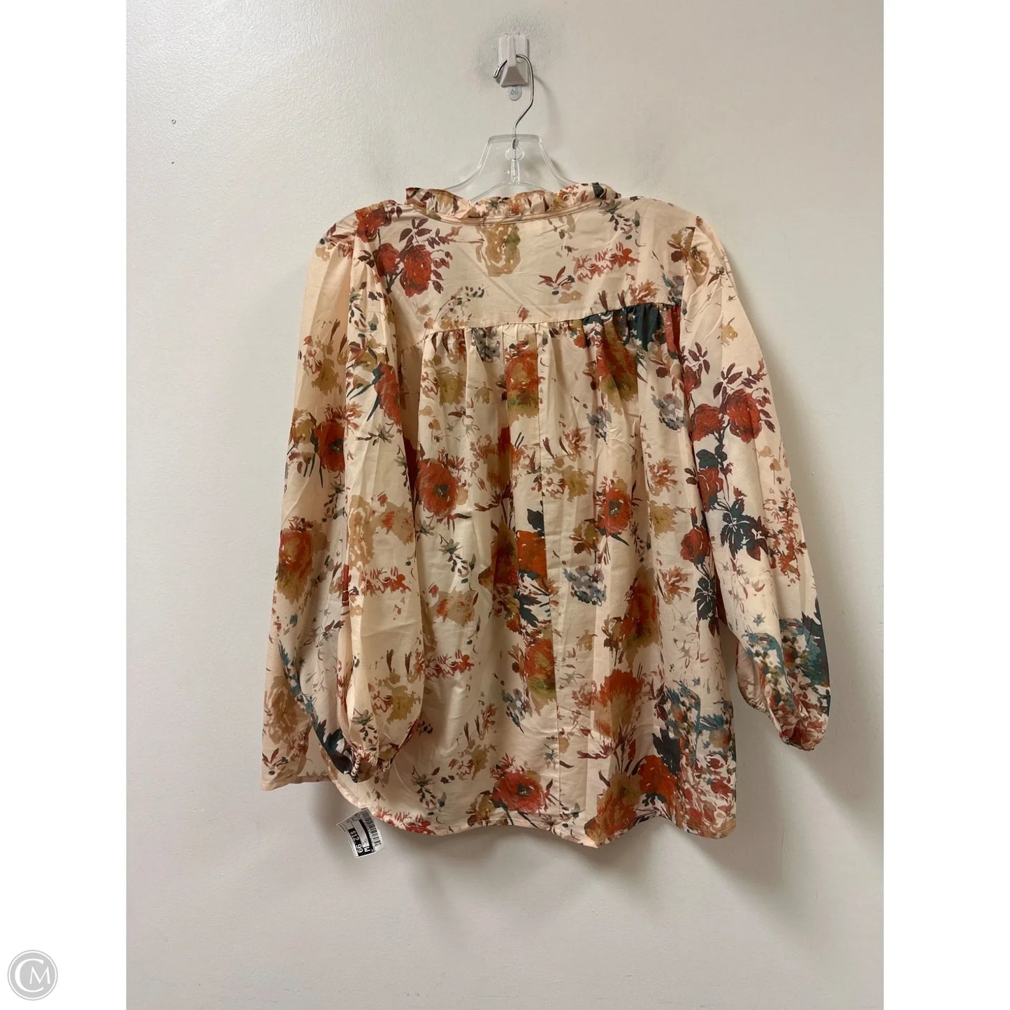 Top Long Sleeve By Entro In Cream, Size: M