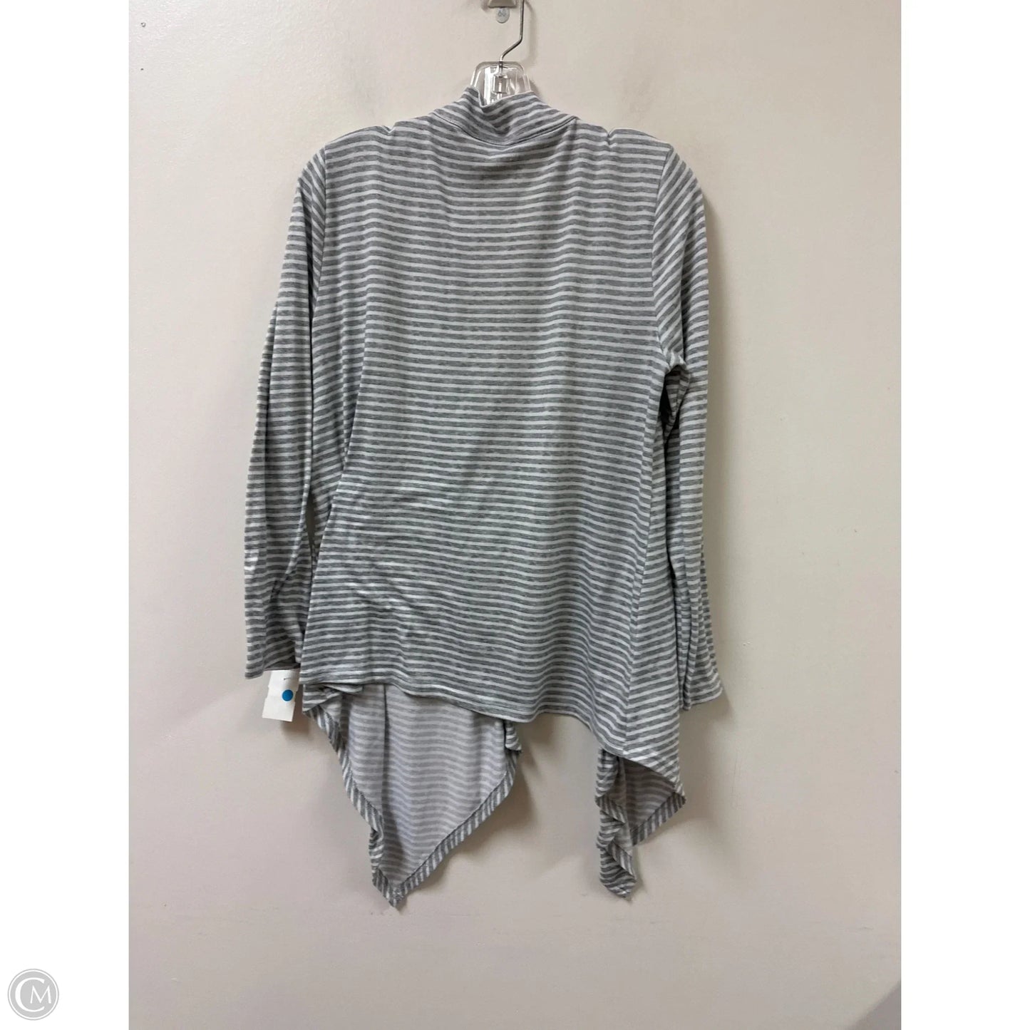 Sweater Cardigan By Tahari In Grey, Size: M