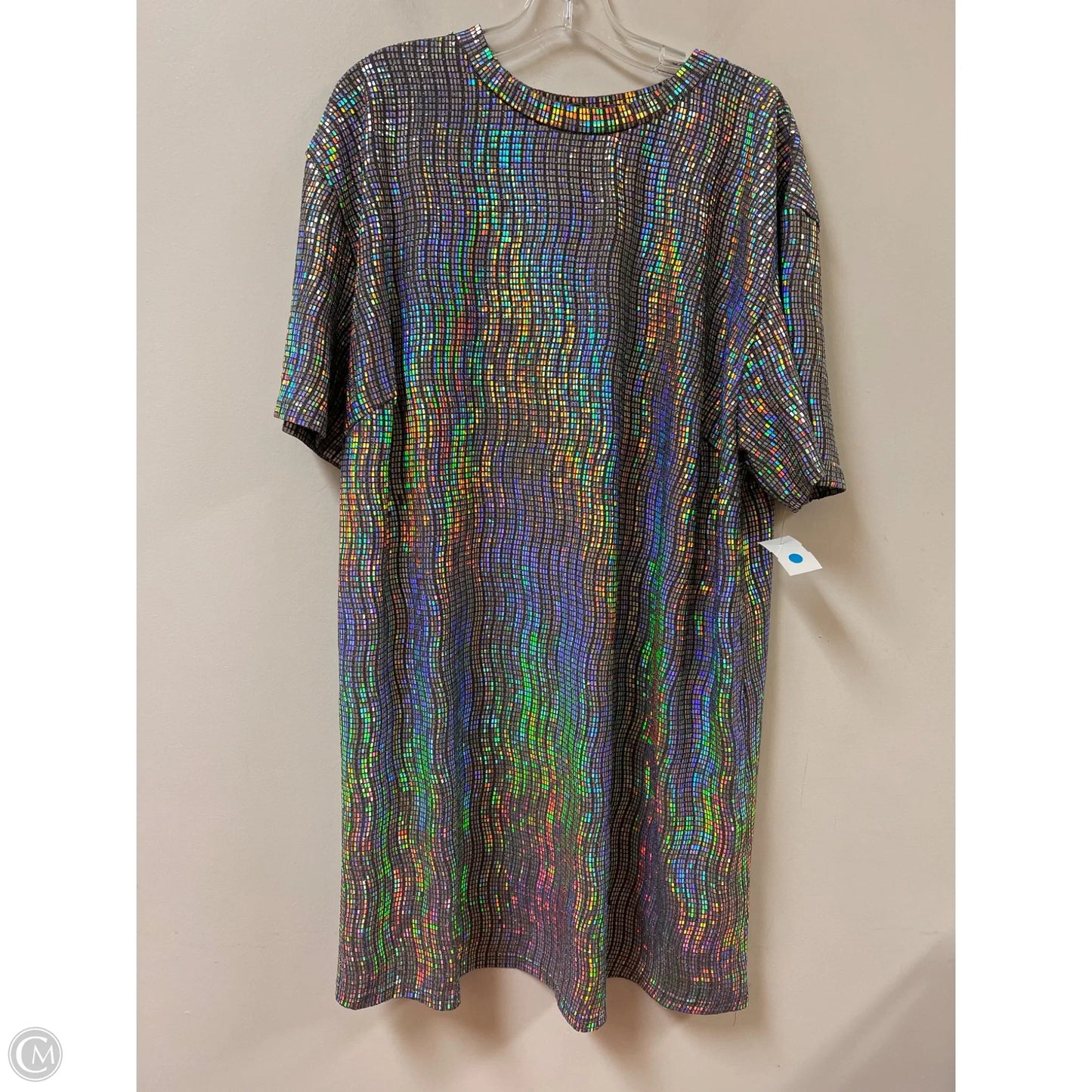 Dress Casual Short By Fashion Nova In Silver, Size: 1x