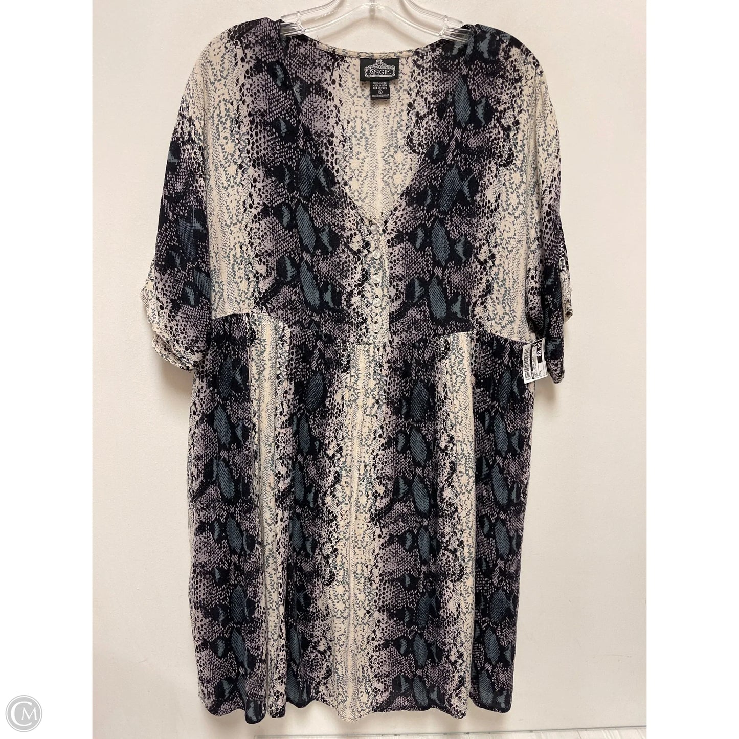 Dress Casual Short By Angie In Snakeskin Print, Size: S