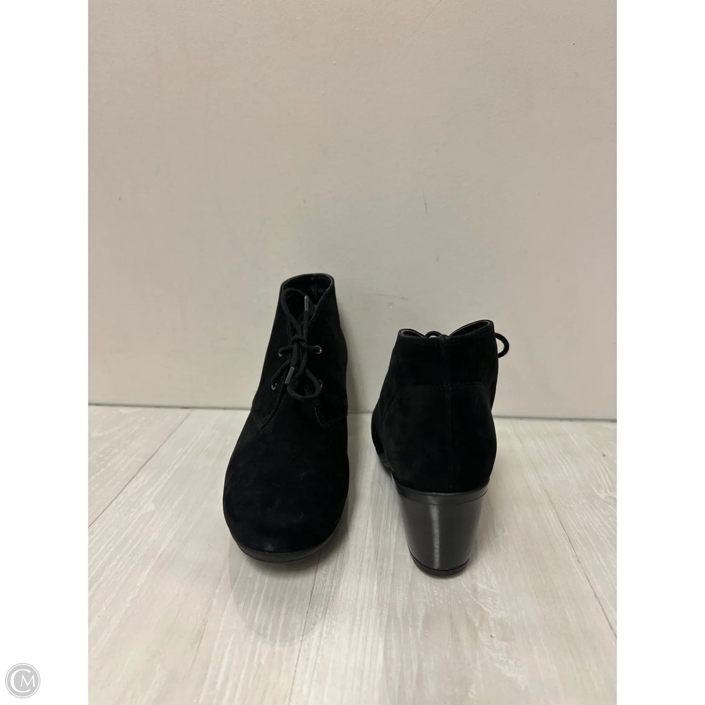Boots Ankle Heels By Abeo In Black, Size: 9