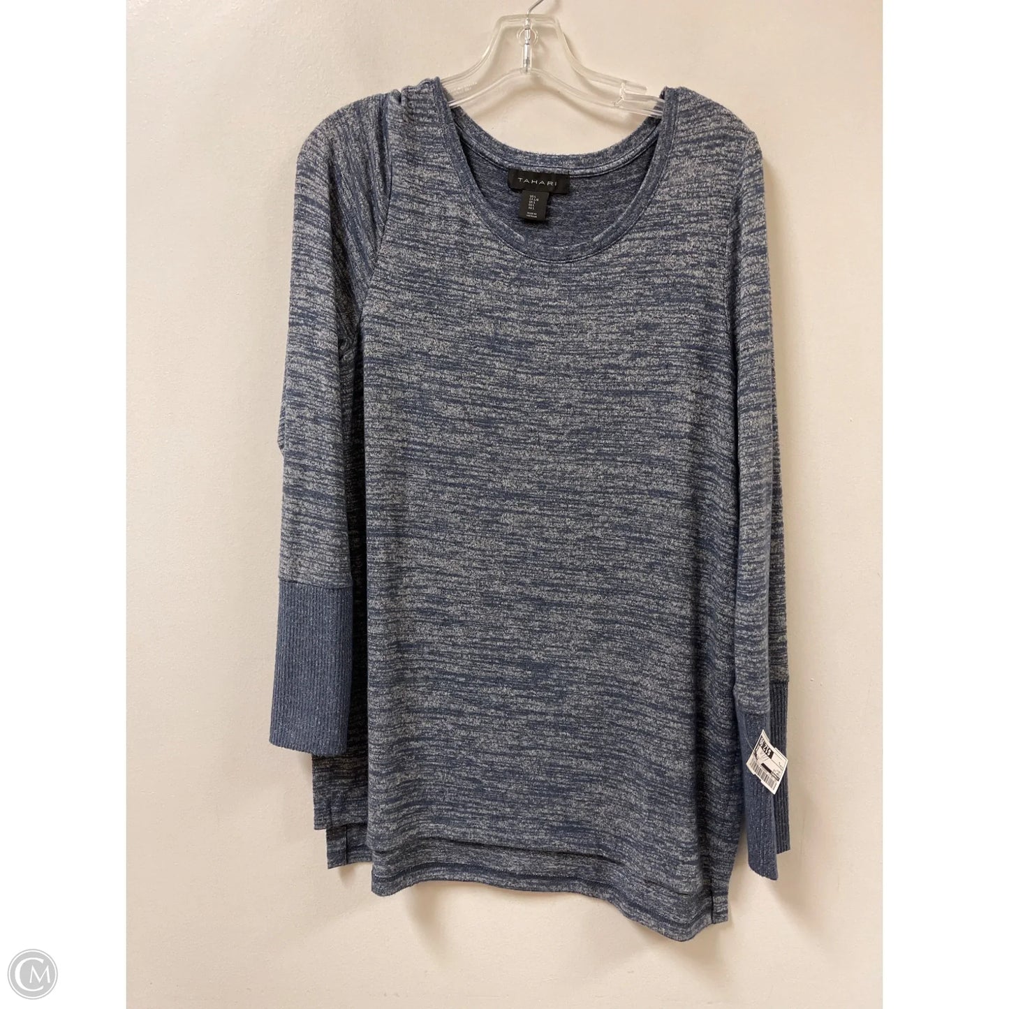 Top Long Sleeve By Tahari In Navy, Size: L