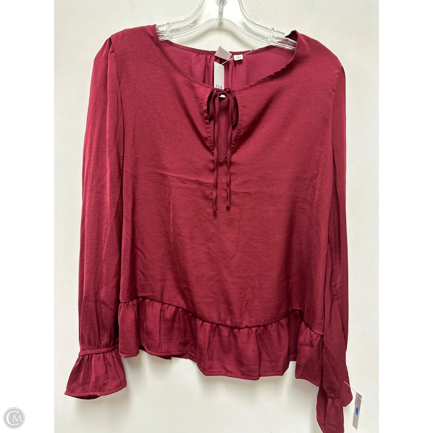Top Long Sleeve By Gap In Red, Size: M