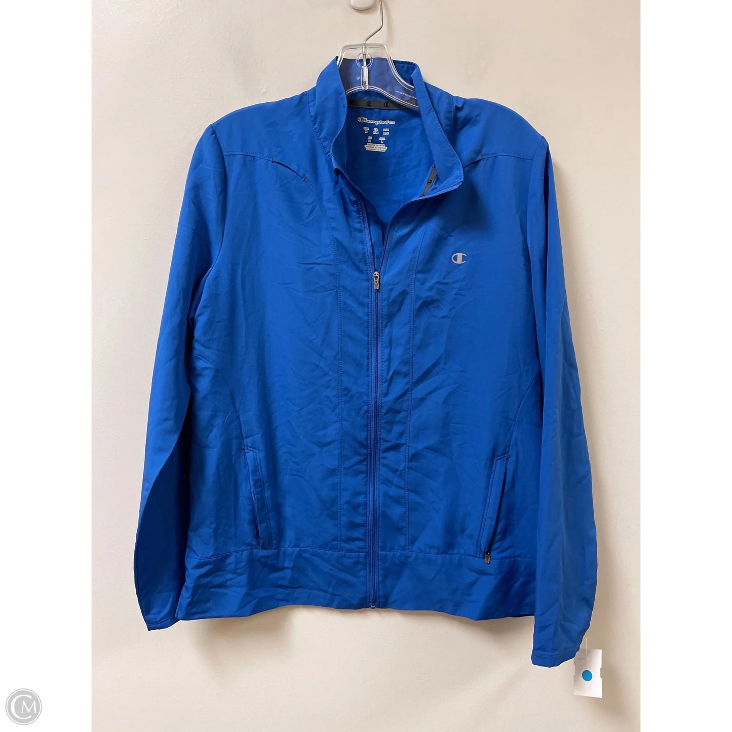 Athletic Jacket By Champion In Blue, Size: M