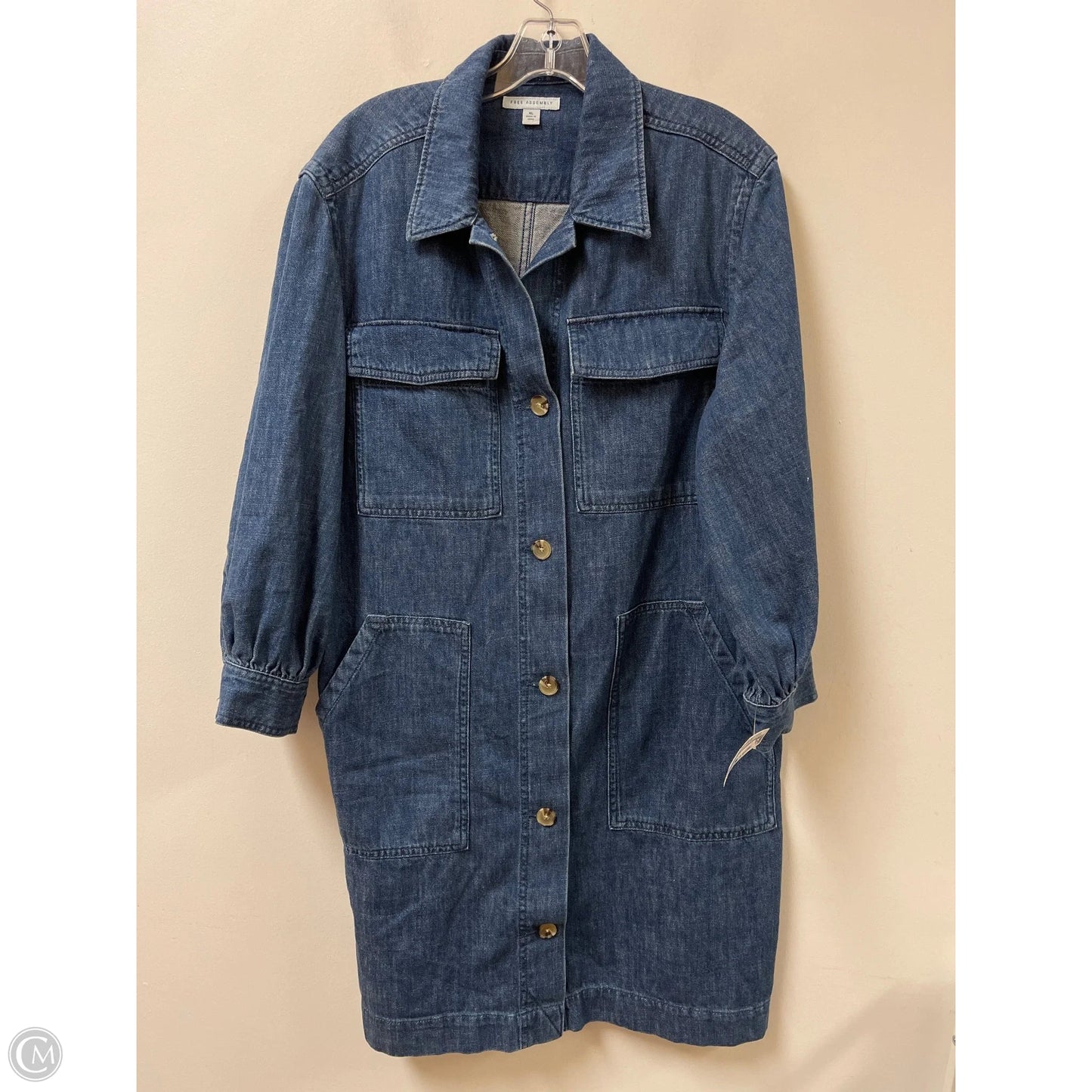 Coat Other By Free Assembly In Blue Denim, Size: Xl