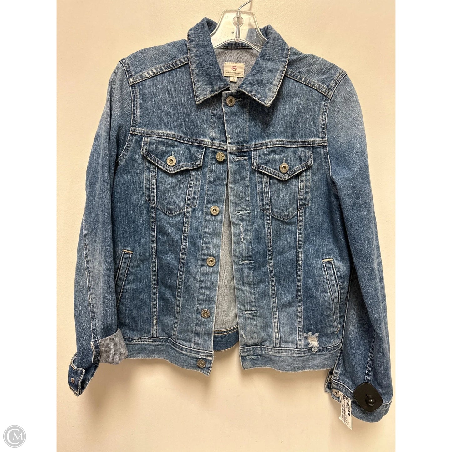 Jacket Denim By Adriano Goldschmied In Blue Denim, Size: L