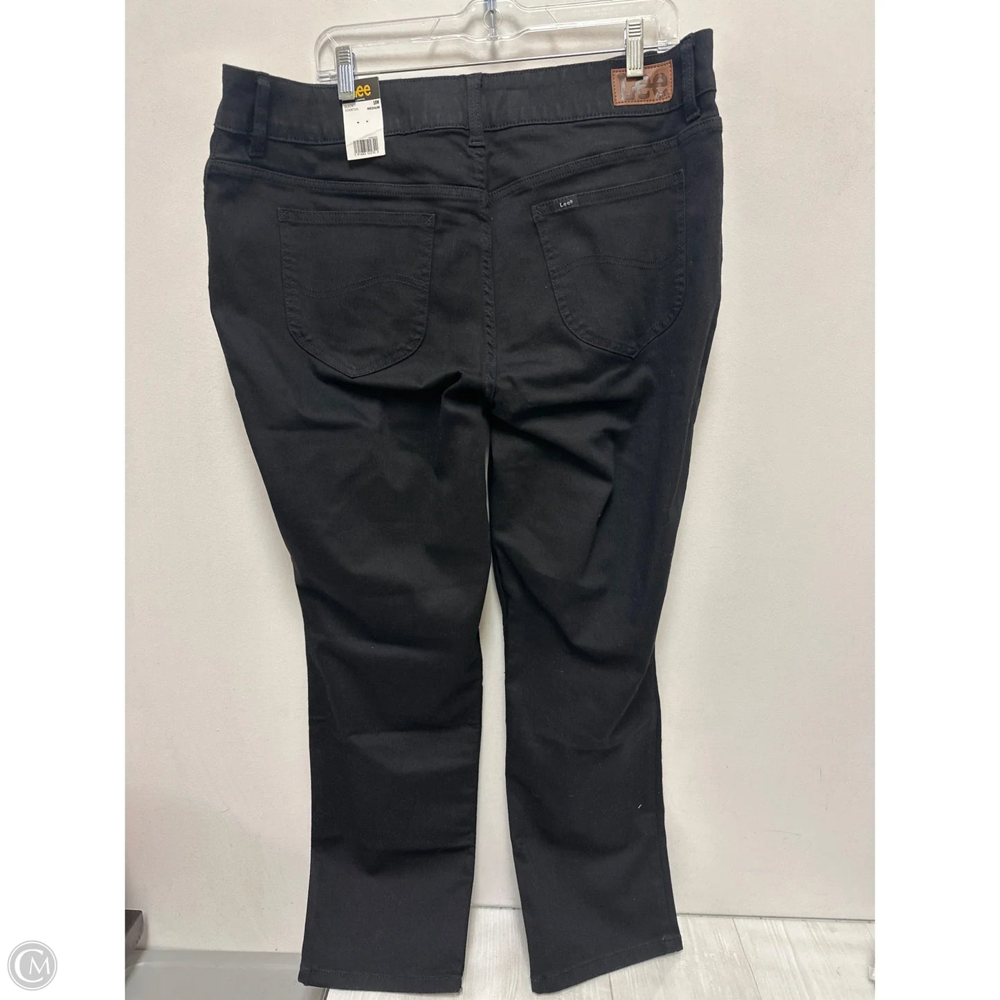 Jeans Straight By Lee In Black, Size: 18