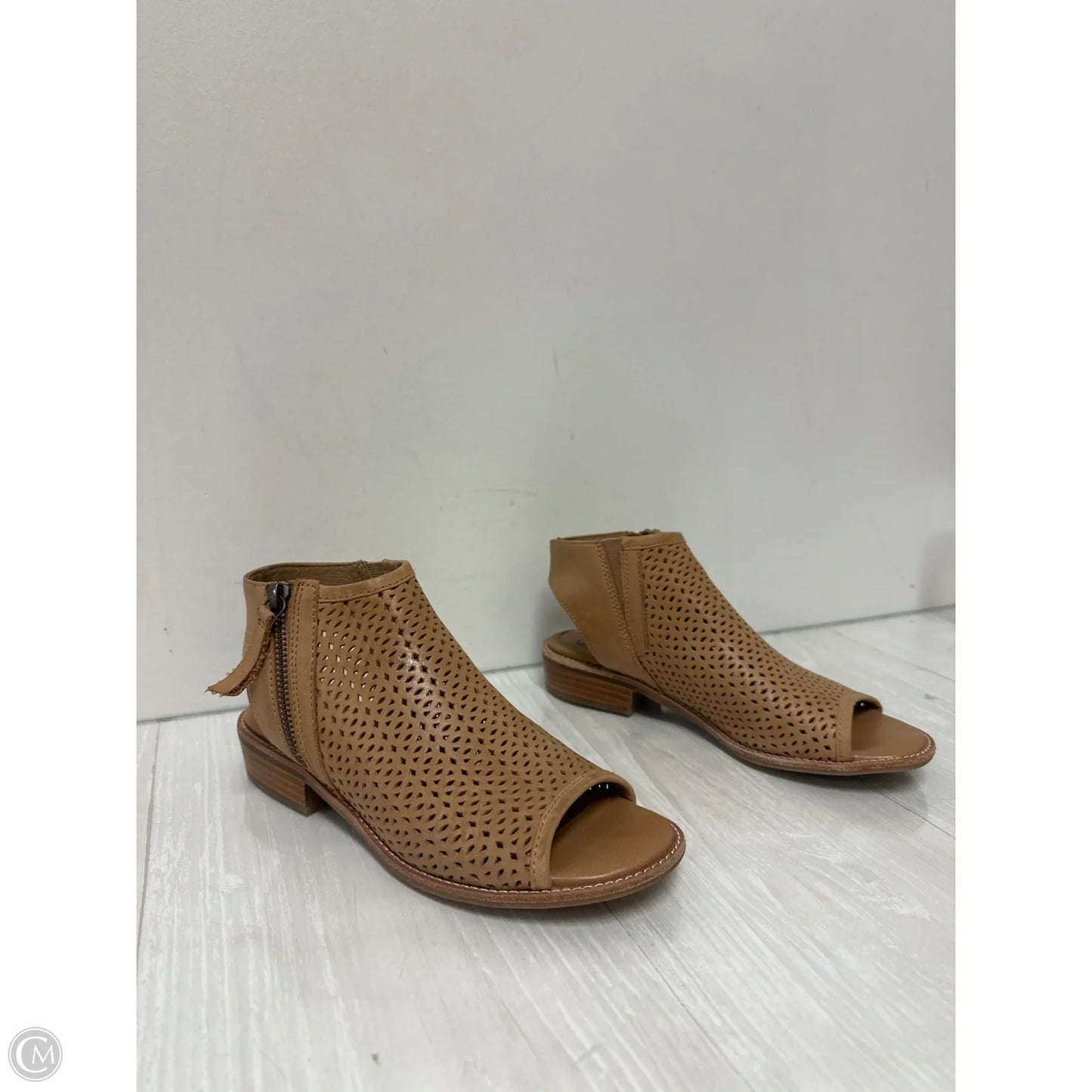 Sandals Heels Block By Sofft In Tan, Size: 6.5