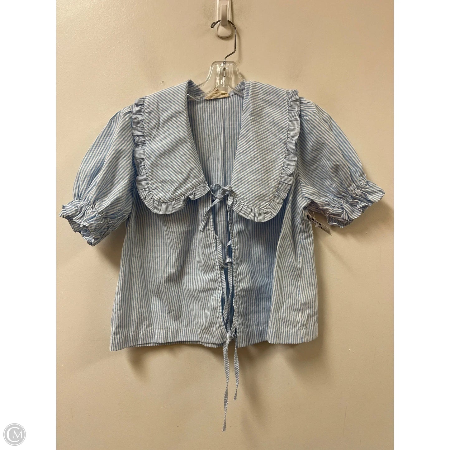 Blouse Short Sleeve By Umgee In Blue, Size: S