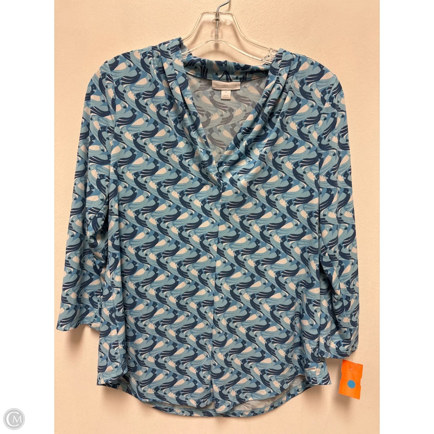 Top Long Sleeve By Charter Club In Blue, Size: S
