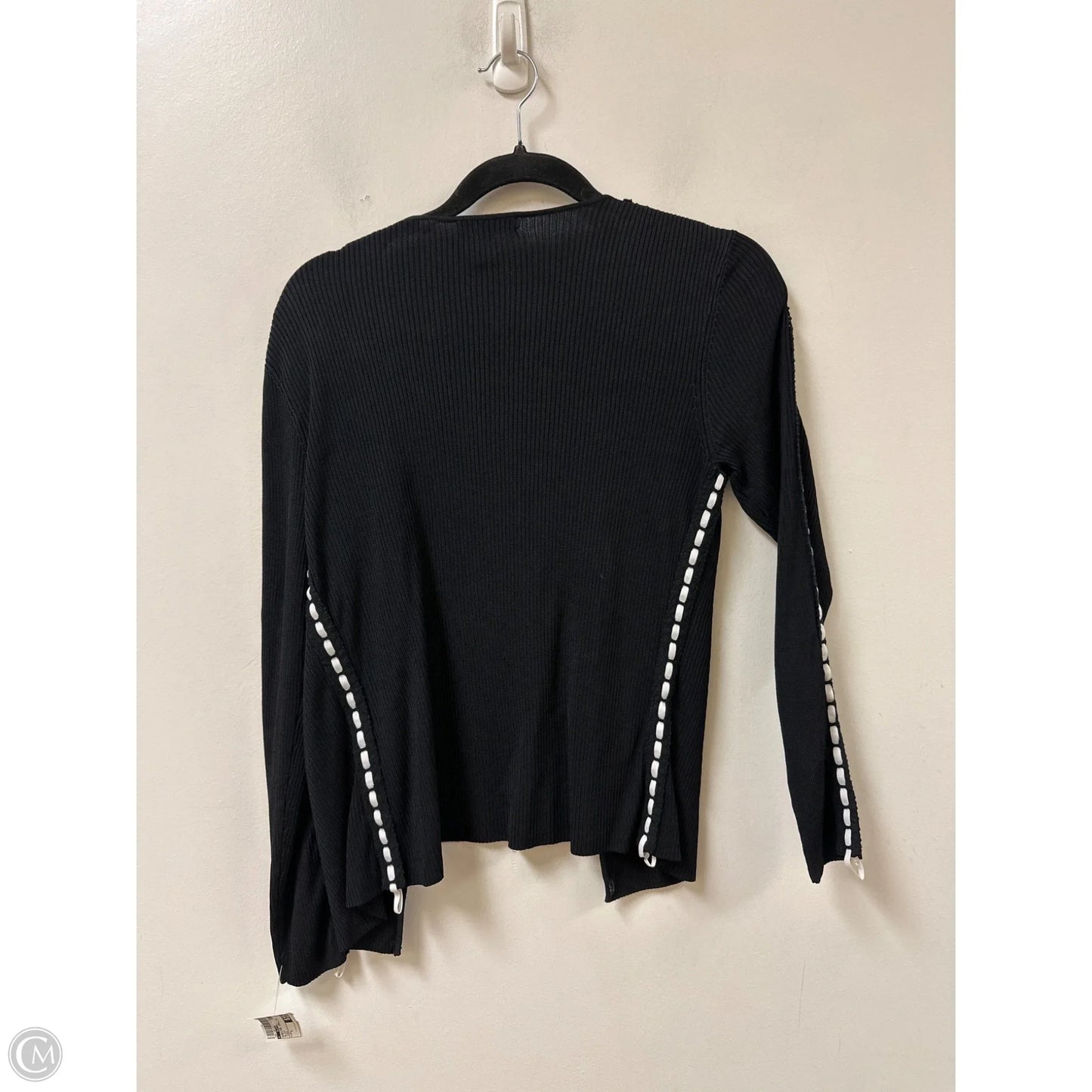 Sweater Cardigan By Clothes Mentor In Black, Size: L