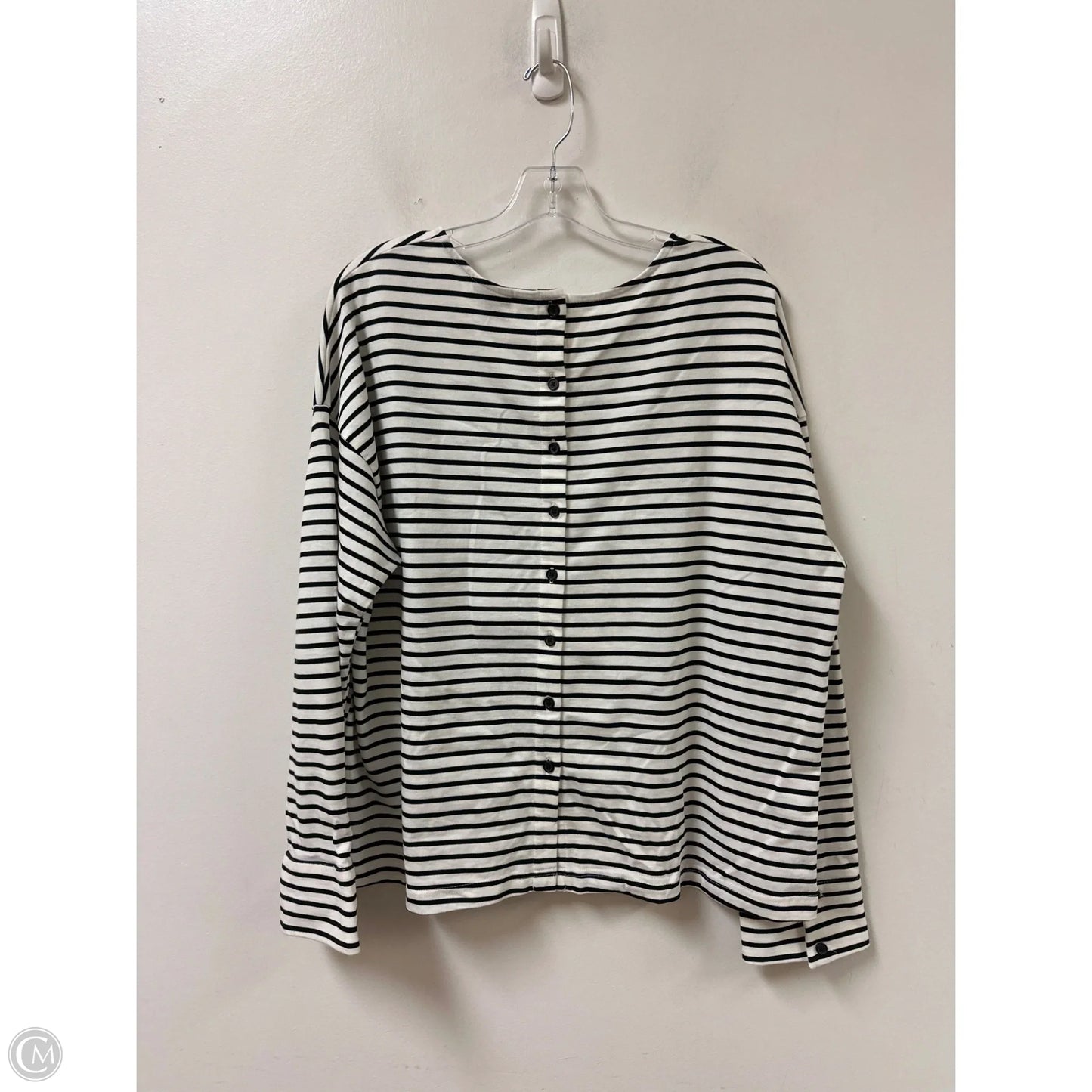 Top Long Sleeve By Who What Wear In Striped Pattern, Size: Xl