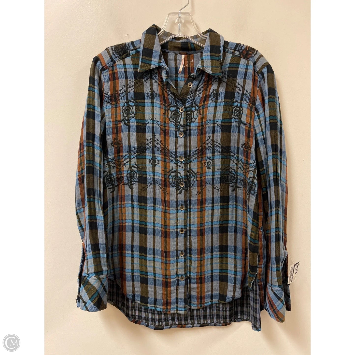 Tunic Long Sleeve By Free People In Blue, Size: Xs