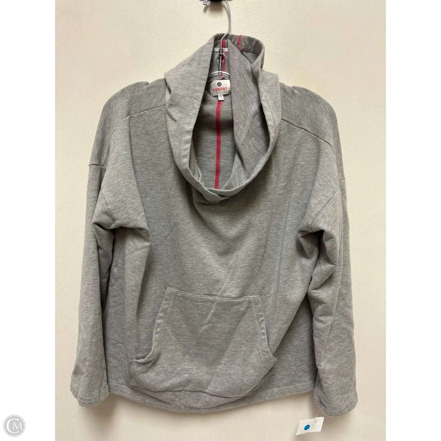 Sweatshirt Hoodie By Sundry In Grey, Size: S