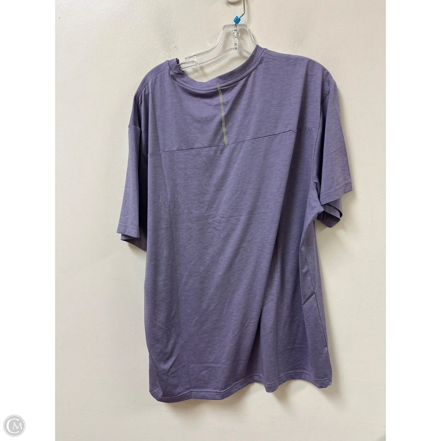 Athletic Top Short Sleeve By Reebok In Purple, Size: Xl