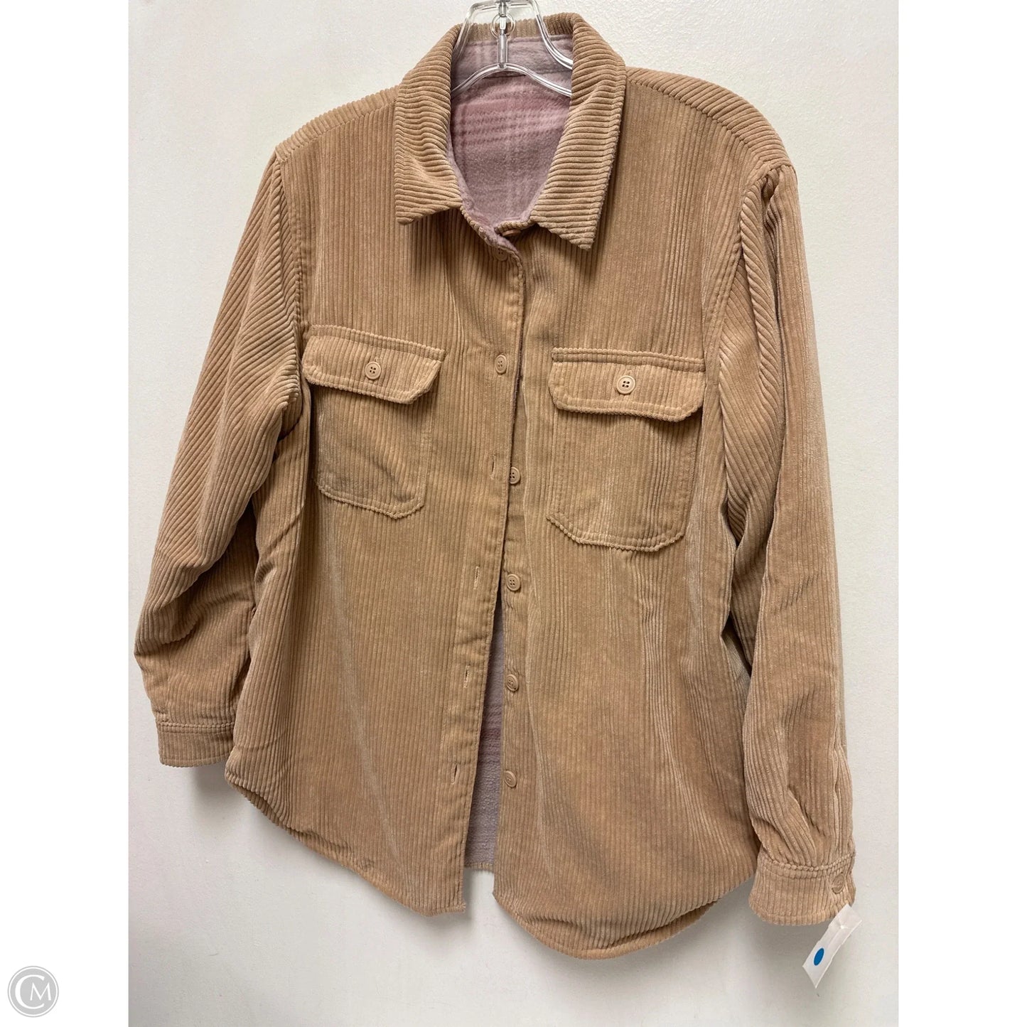 Jacket Fleece By Love Tree In Tan, Size: M