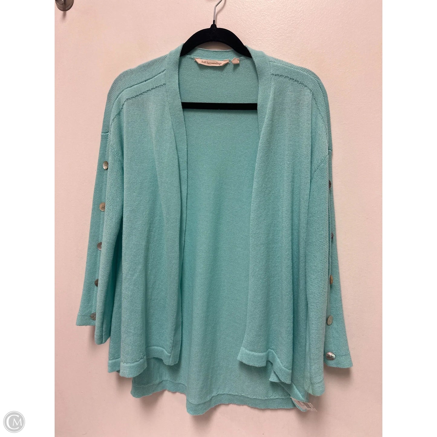 Sweater Cardigan By Soft Surroundings In Blue, Size: M