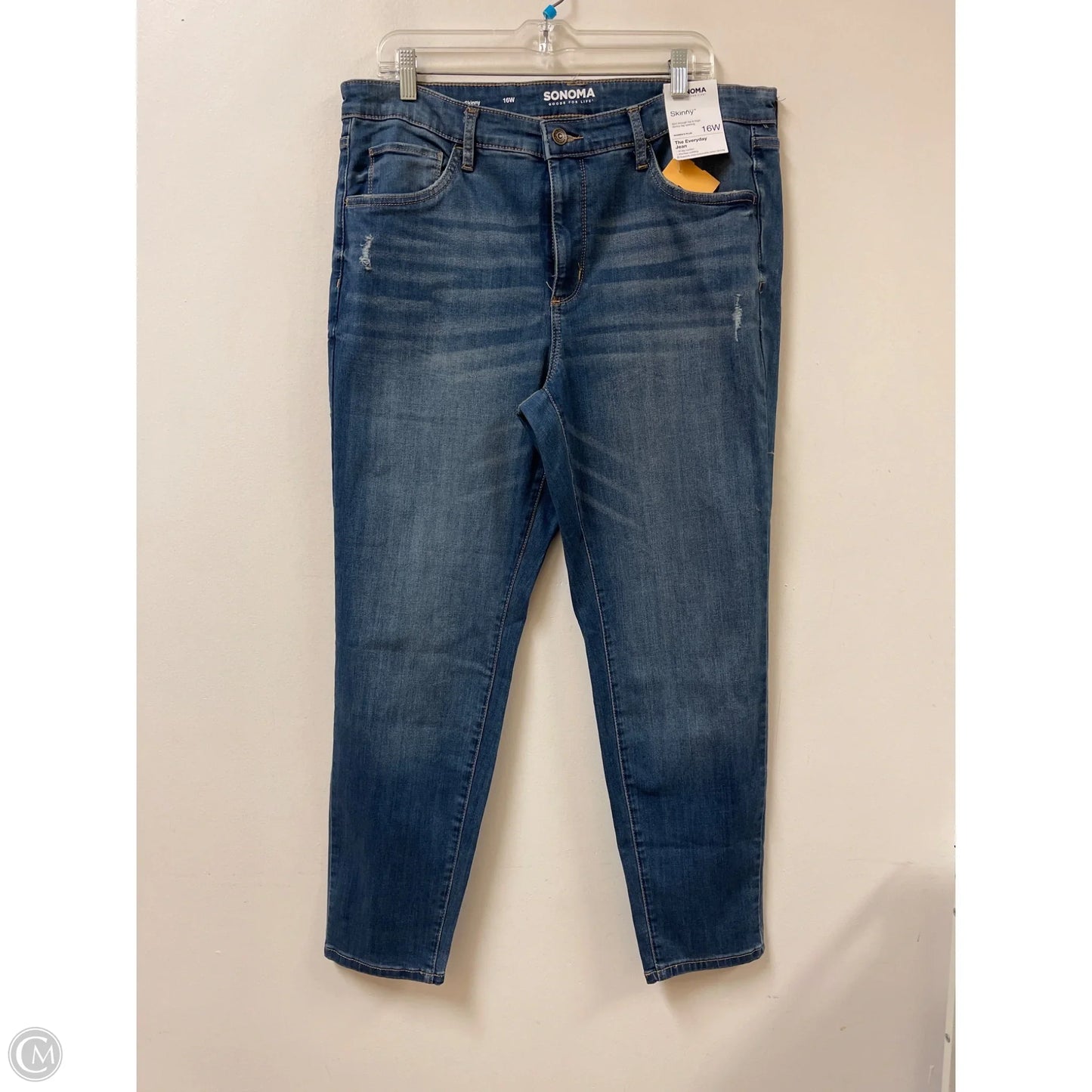 Jeans Skinny By Sonoma In Blue Denim, Size: 16