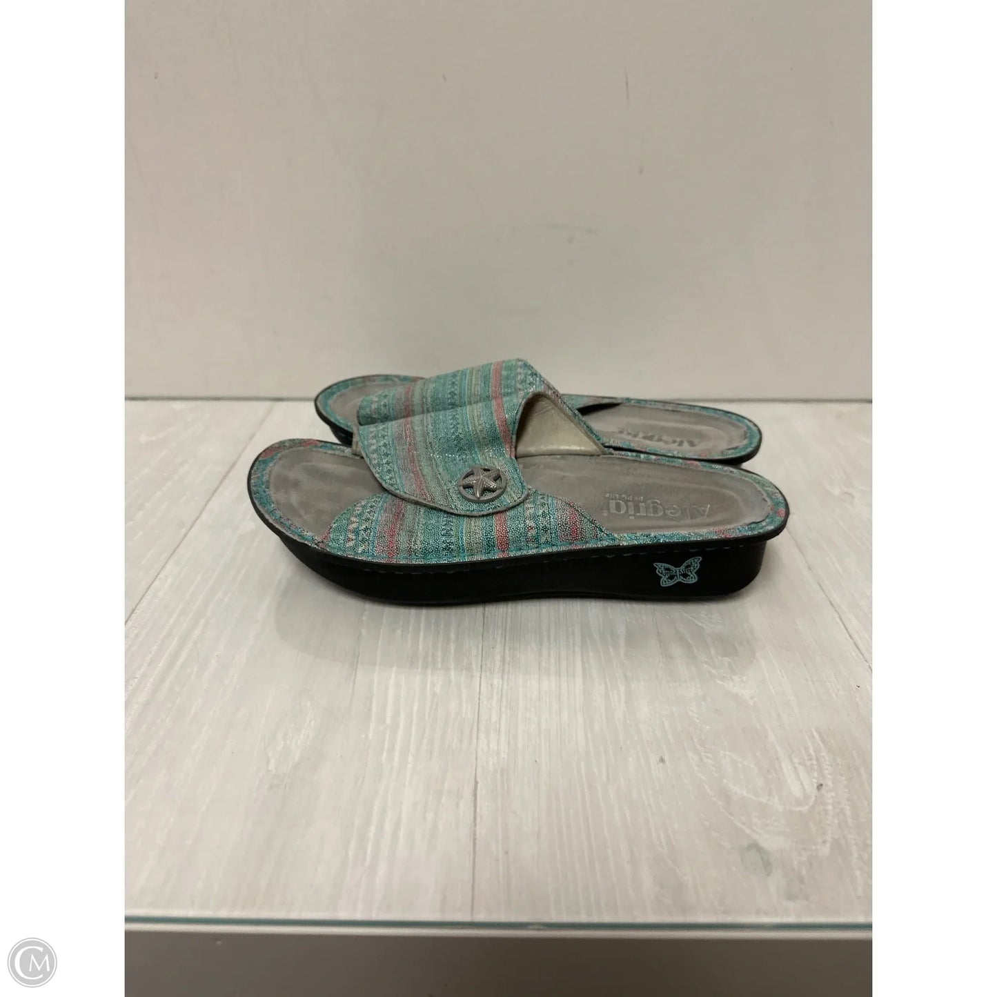 Sandals Flats By Alegria In Blue, Size: 9.5
