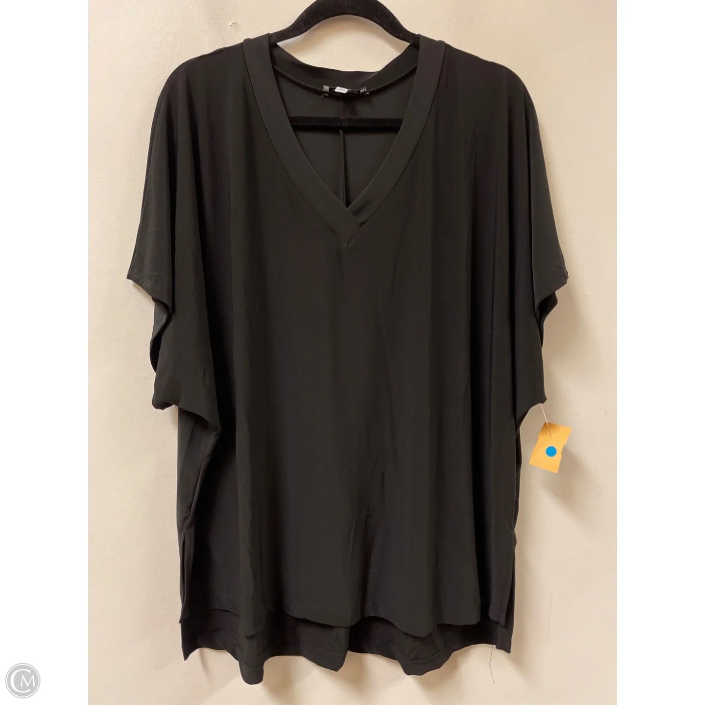 Top Short Sleeve By White Birch In Black, Size: Xl