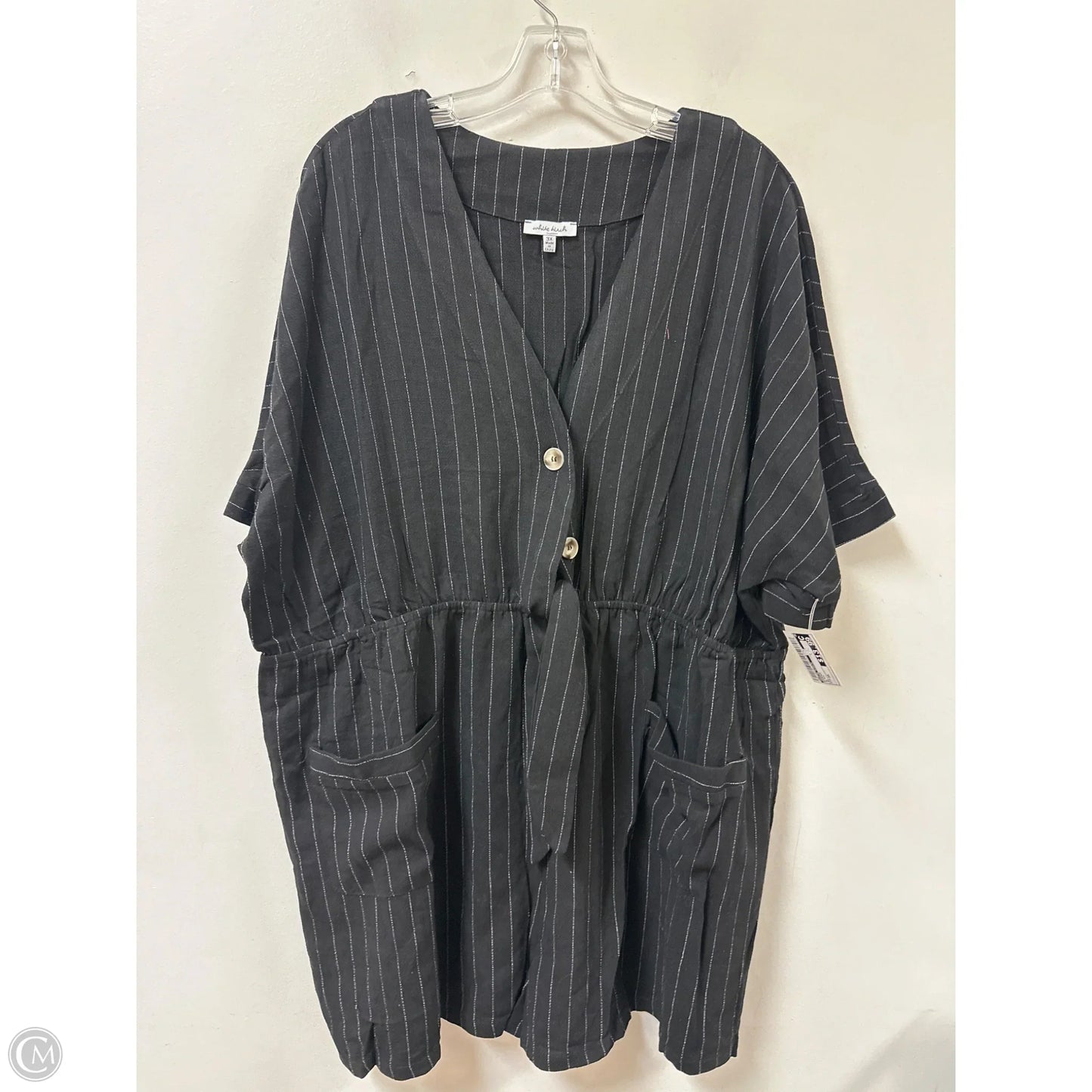 Romper By White Birch In Black, Size: 3x