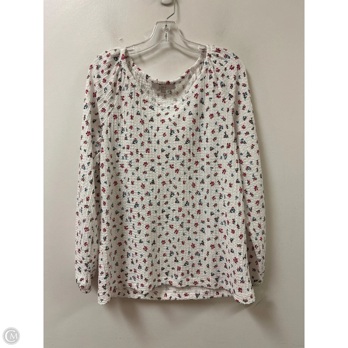 Top Long Sleeve By Loft In Floral Print, Size: L