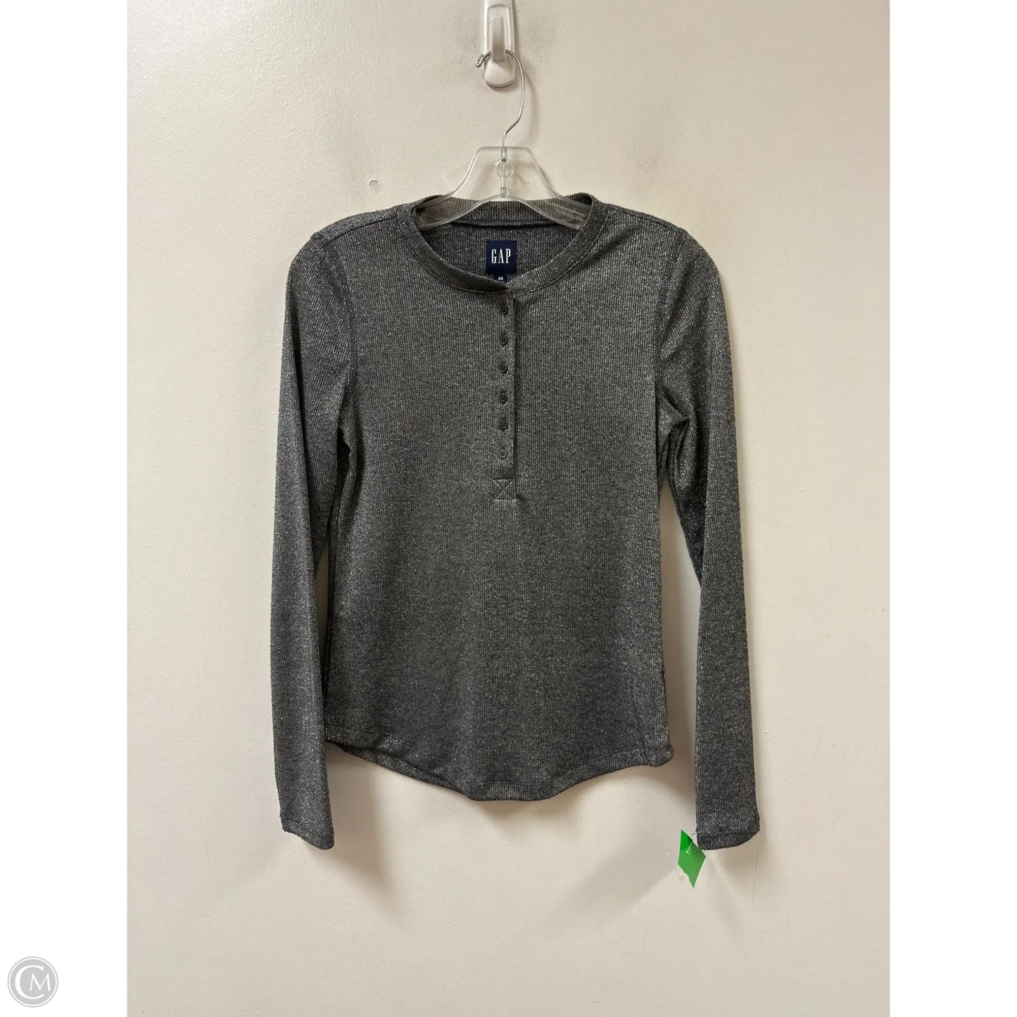 Top Long Sleeve By Gap In Silver, Size: Xs