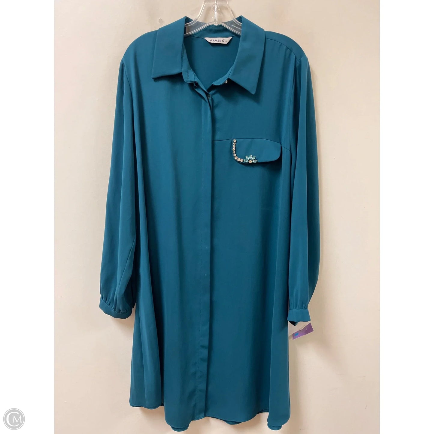 Dress Casual Midi By Clothes Mentor In Blue, Size: Xl