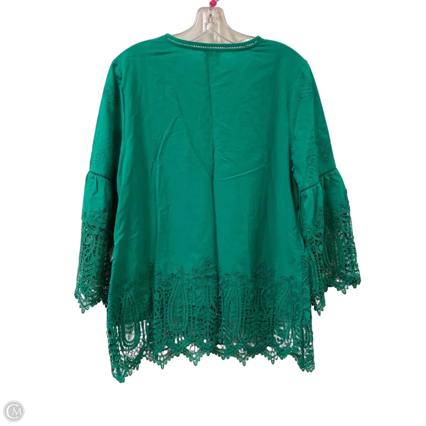 Tunic Long Sleeve By Chicos In Green, Size: M