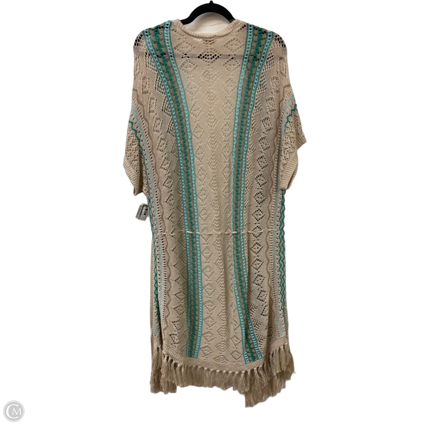 Sweater Cardigan By Chicos In Floral Print, Size: Xl