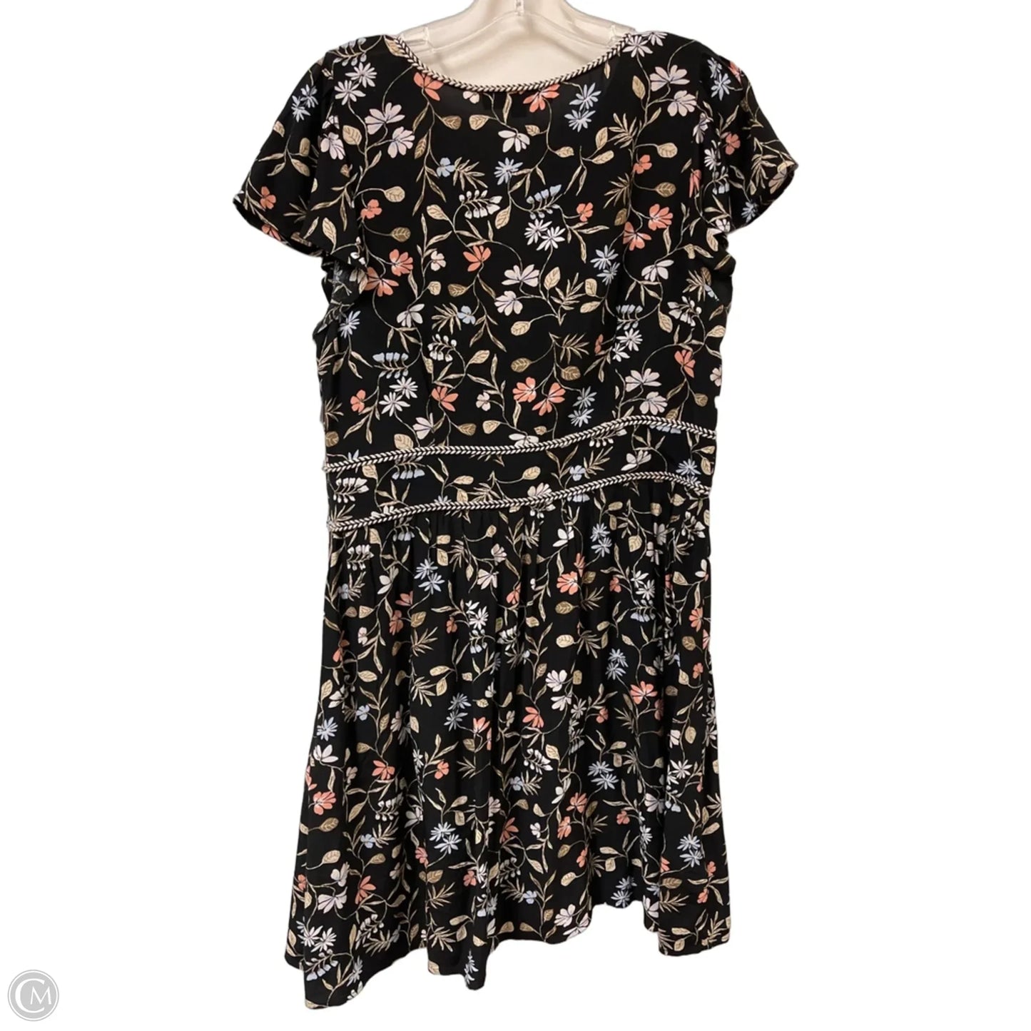 Dress Casual Midi By Loft In Floral Print, Size: L