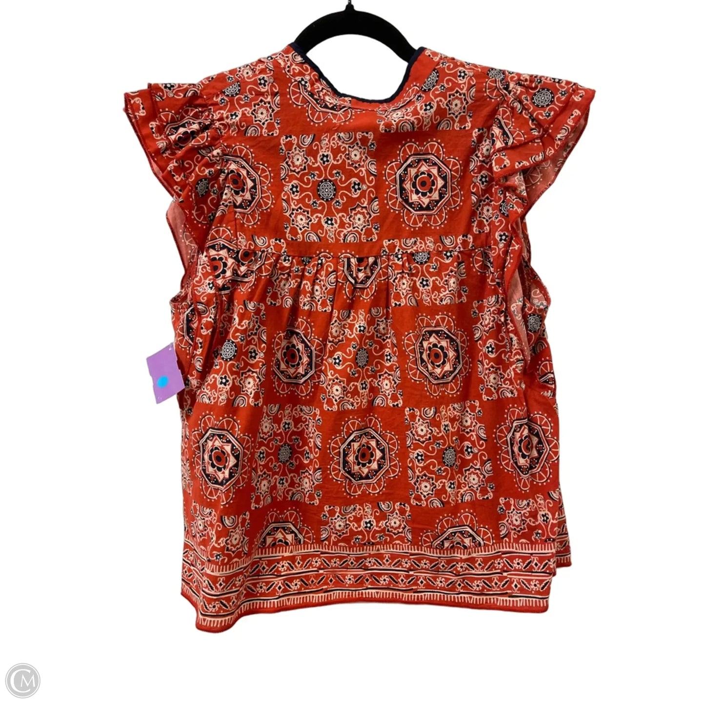 Top Short Sleeve By Jun & Ivy In Orange, Size: L