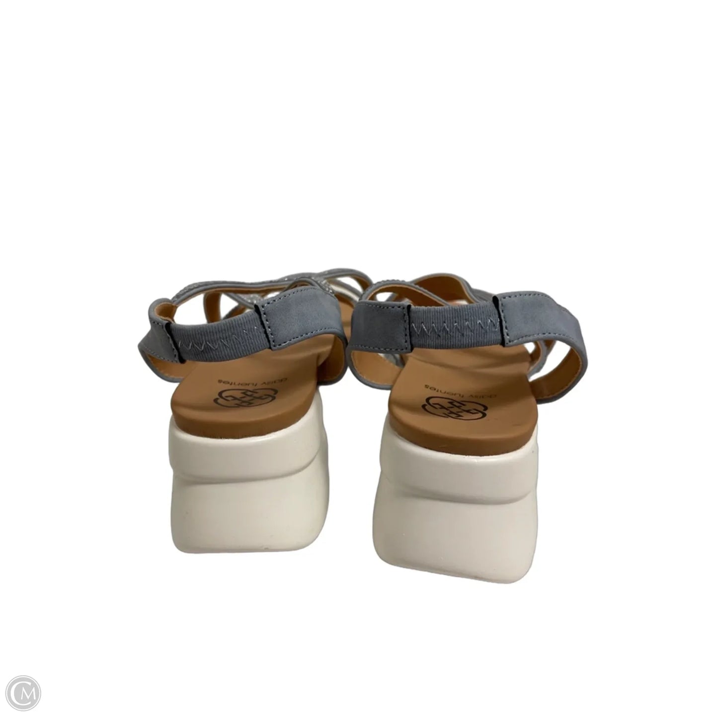 Sandals Heels Wedge By Daisy Fuentes In Blue, Size: 8