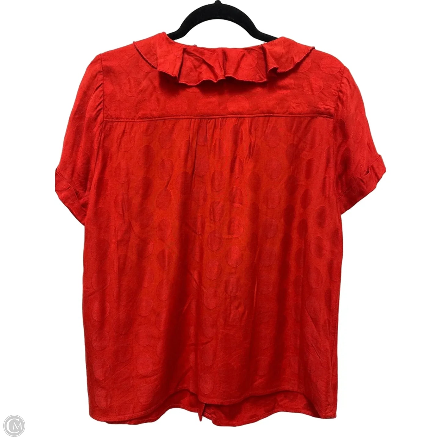 Blouse Short Sleeve By Maeve In Red, Size: L