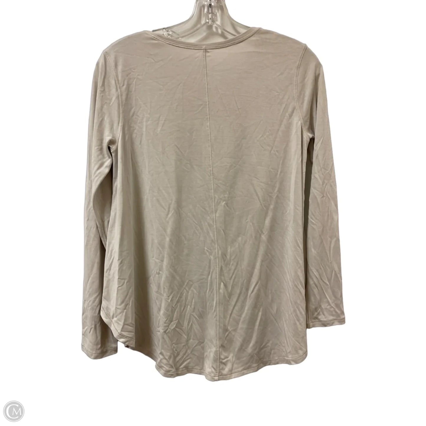 Athletic Top Long Sleeve Crewneck By Lululemon In Cream, Size: M
