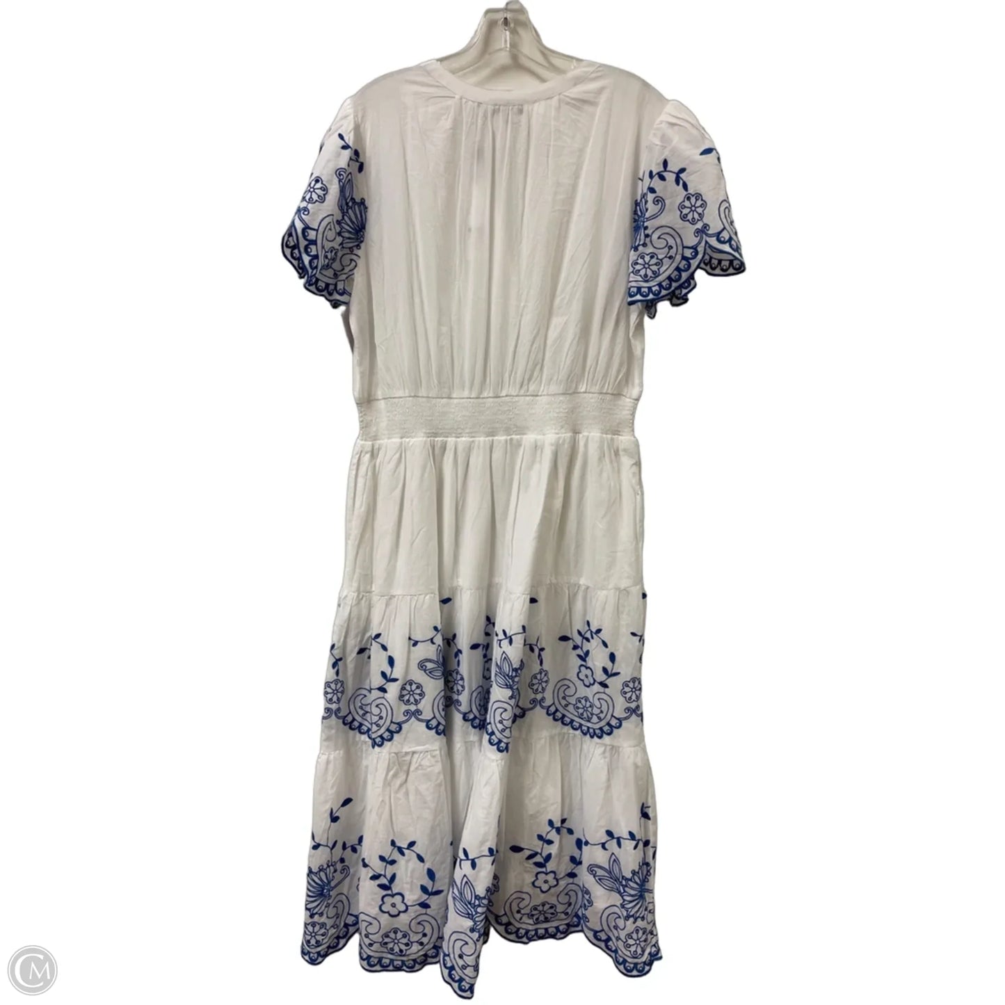 Dress Casual Maxi By Chicos In White, Size: Xl