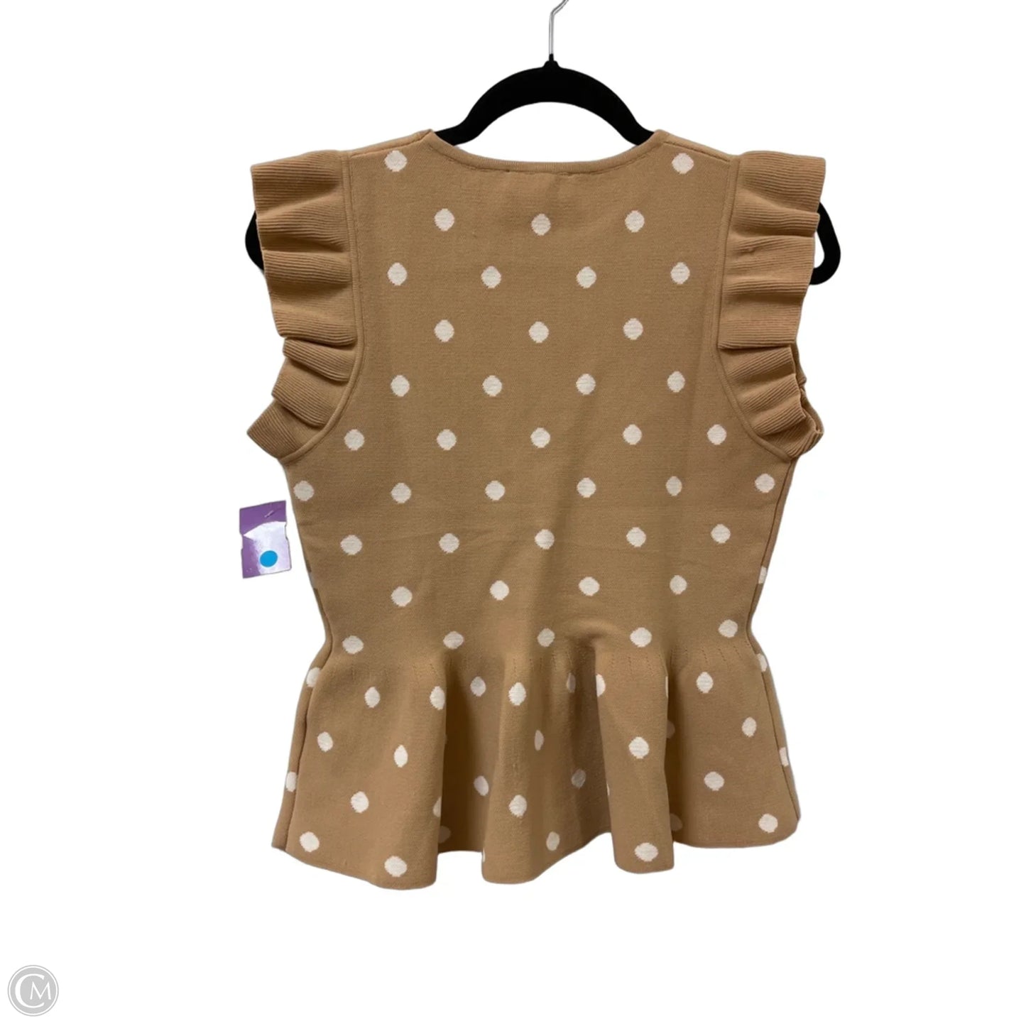 Sweater Short Sleeve By Entro In Tan, Size: S