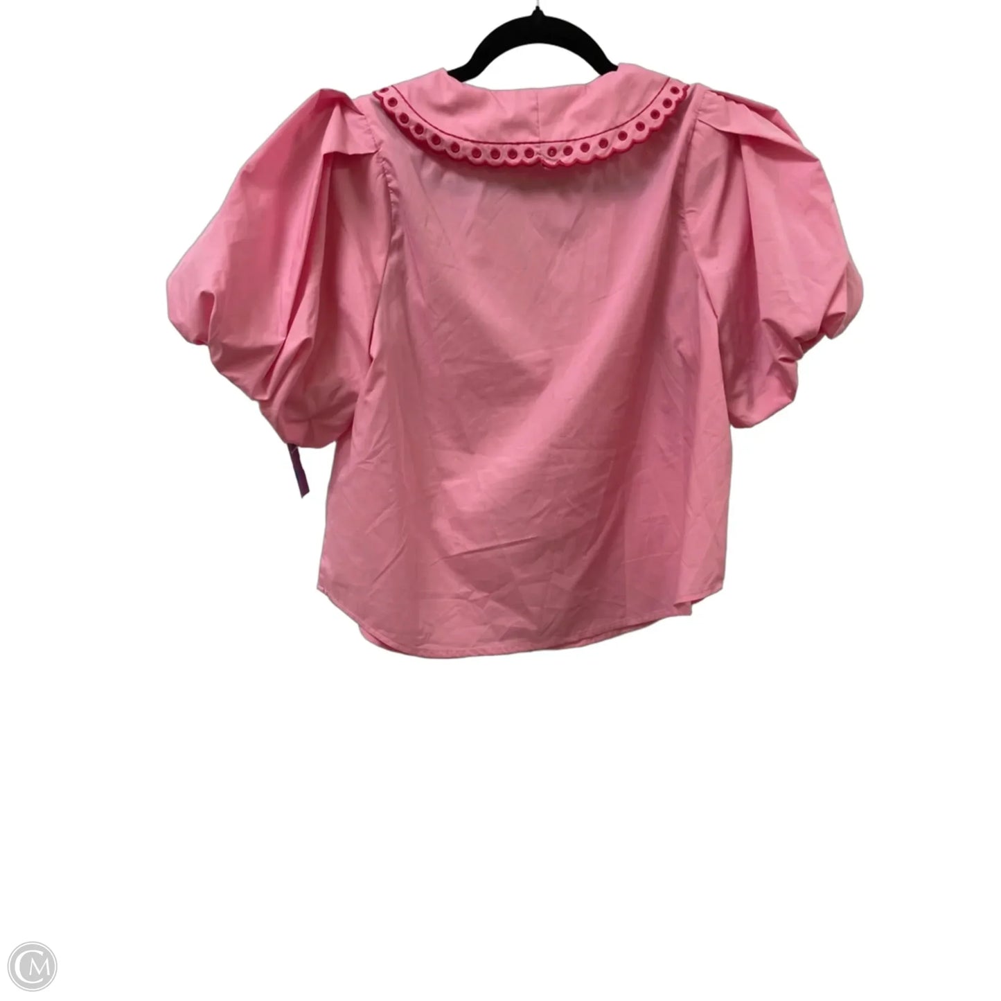 Blouse Short Sleeve By Entro In Pink, Size: S